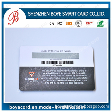 Plastic Prepaid Scratch Card